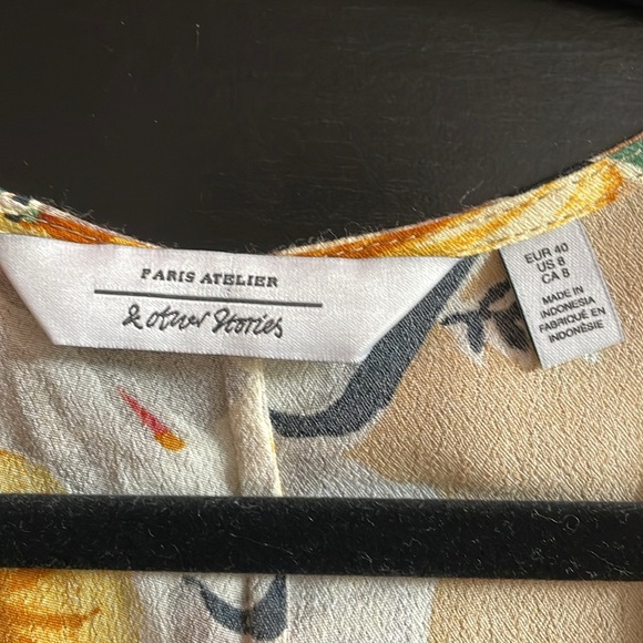 & Other Stories Paris Atelier 100% Rayon jumpsuit romper size 8 teacher - Picture 8 of 10